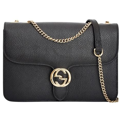 gucci 510303|GUCCI 510303 Dollar Calfskin Medium Interlocking G Shoulder Bag.